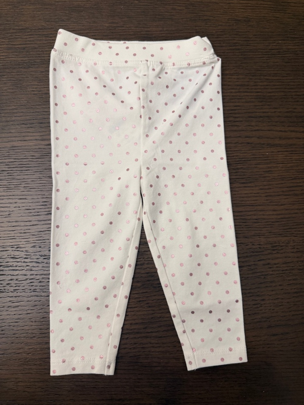 Crewcuts Pink Dot Leggings on Cream